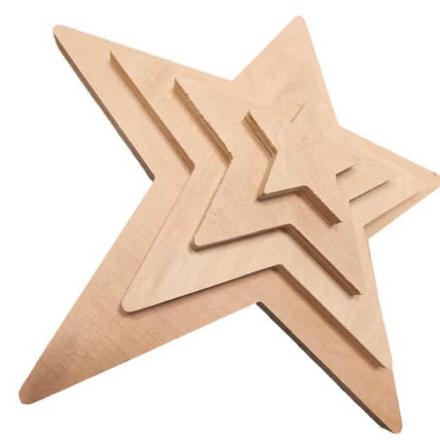 Star shaped Jade Plywood CNC pre-cut 12mm thick | Various sizes available wooden star template 2