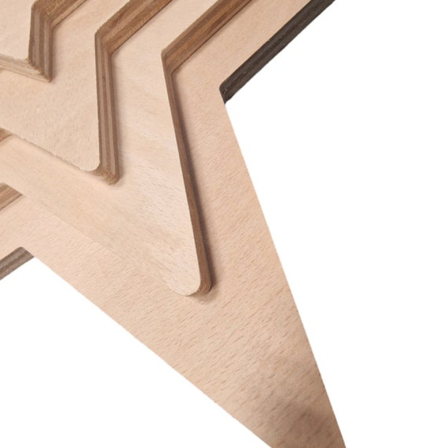Star shaped Jade Plywood CNC pre-cut 12mm thick | Various sizes available wooden star template 6