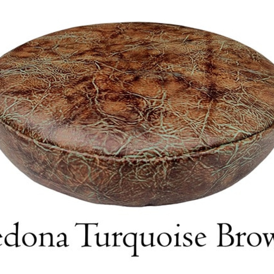 Handmade Genuine Leather Round stool Replacement Seat /  for Counter Stools and bar stools - Various colors Available 5