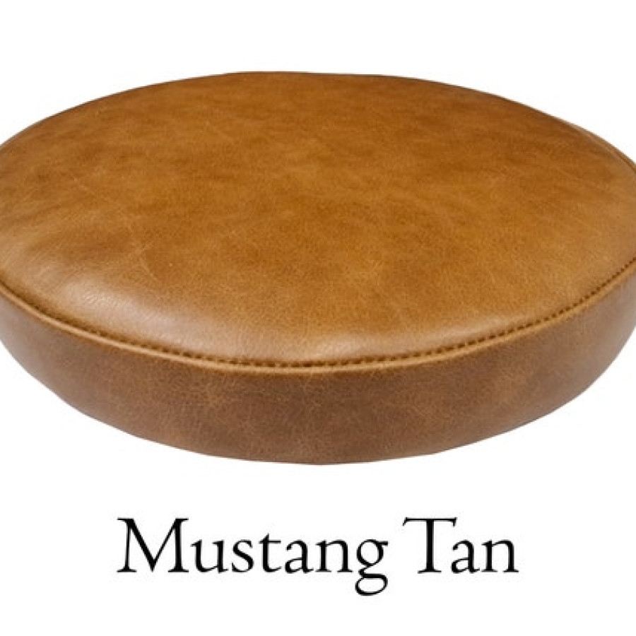 Handmade Genuine Leather Round stool Replacement Seat /  for Counter Stools and bar stools - Various colors Available 6