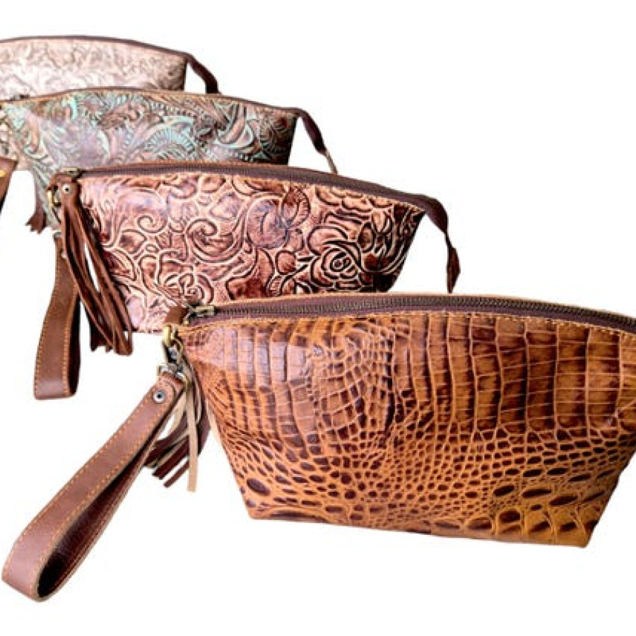 Western Style Women's Embossed Genuine Leather Clutch  |  4 stunning Designs Available!  Leather clutch purse 2