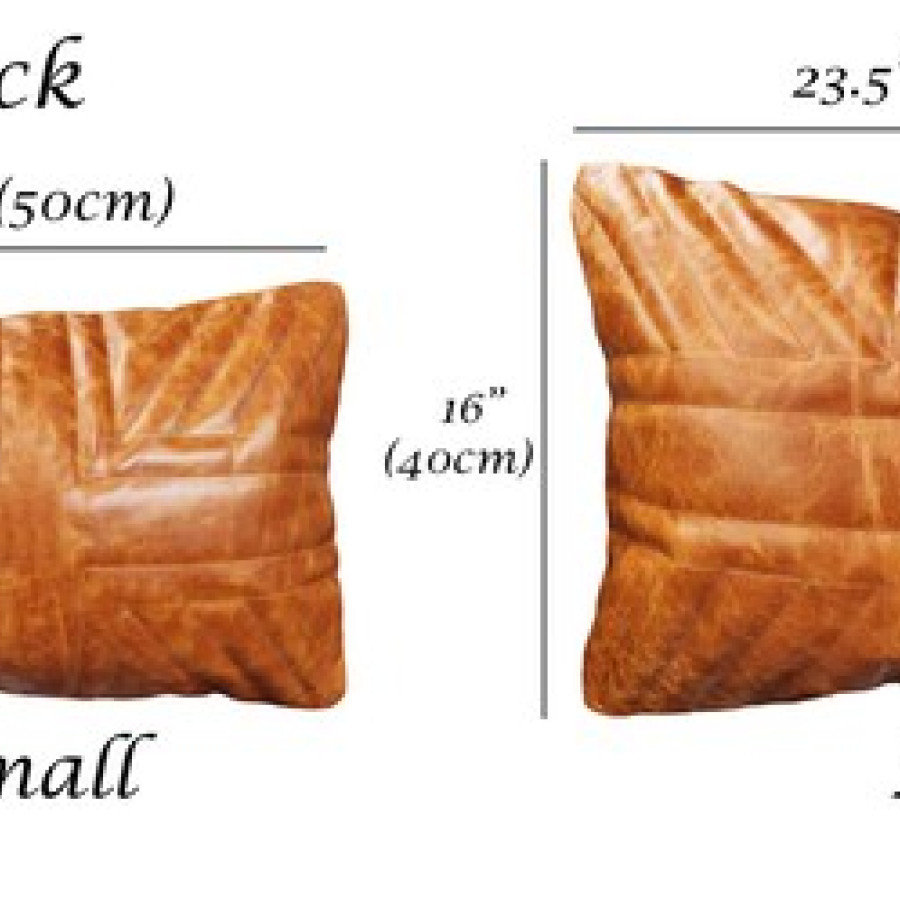 Vintage leather Union Jack vintage cushion cover / pillow cover - In tan or black leather 1