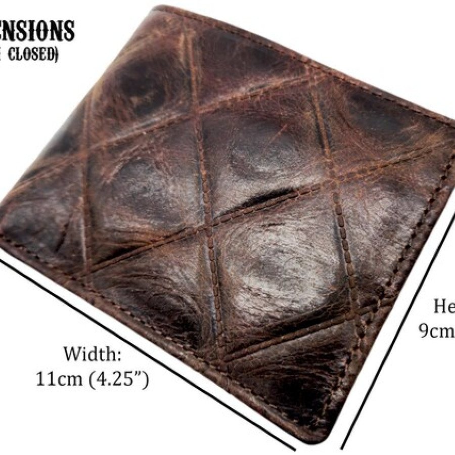 Genuine leather Embossed Vintage Bi-fold wallets - Available in 4 stunning designs 5