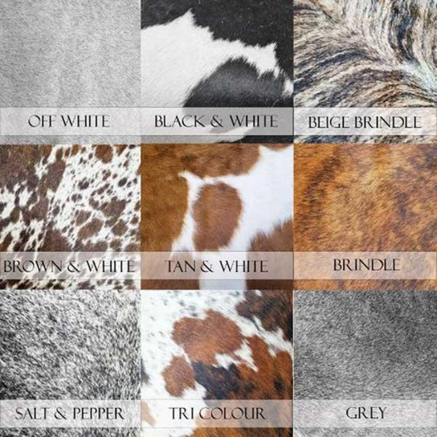 Genuine fur-on Cowhide Material Pieces/Swatch/Scrap in Various Colours/Sizes 1