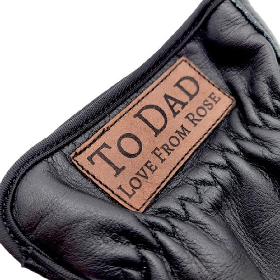 Customised Black Leather Thermal Gloves, Winter cold weather Driving Gloves 5
