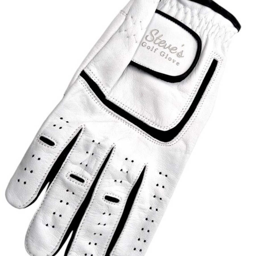 Customisable Genuine Leather Golf Glove for Left Hand & Right Hand, White Golf Glove, Golf Accessories 2