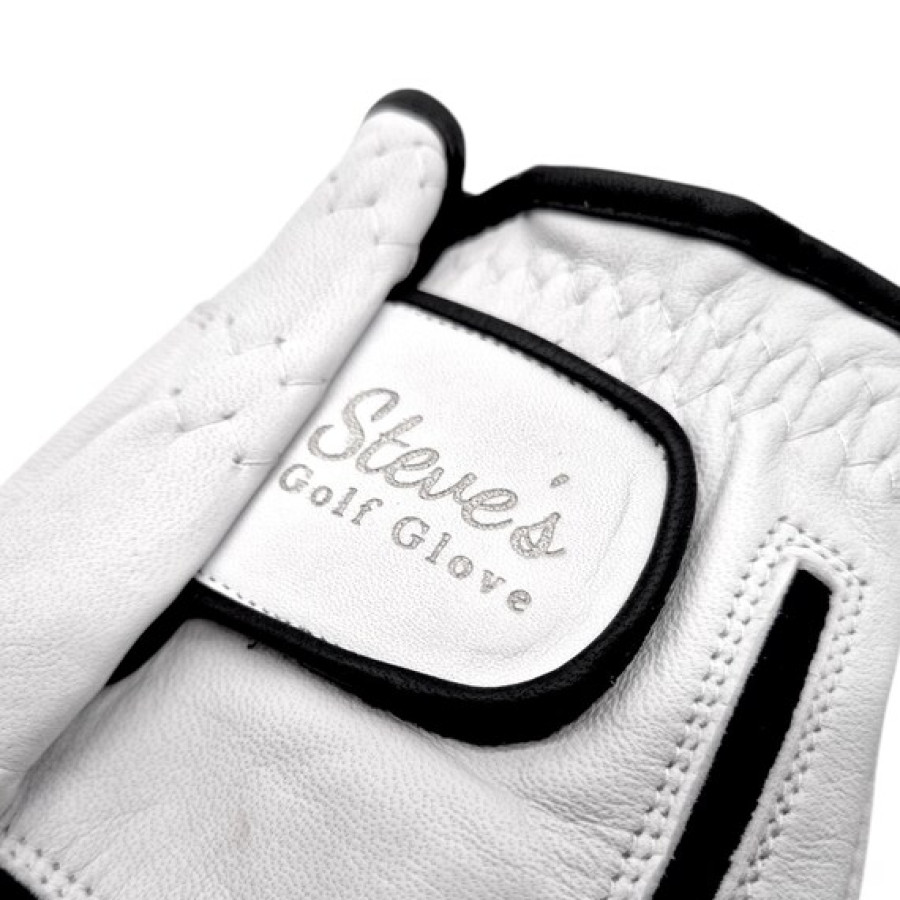Customisable Genuine Leather Golf Glove for Left Hand & Right Hand, White Golf Glove, Golf Accessories 3