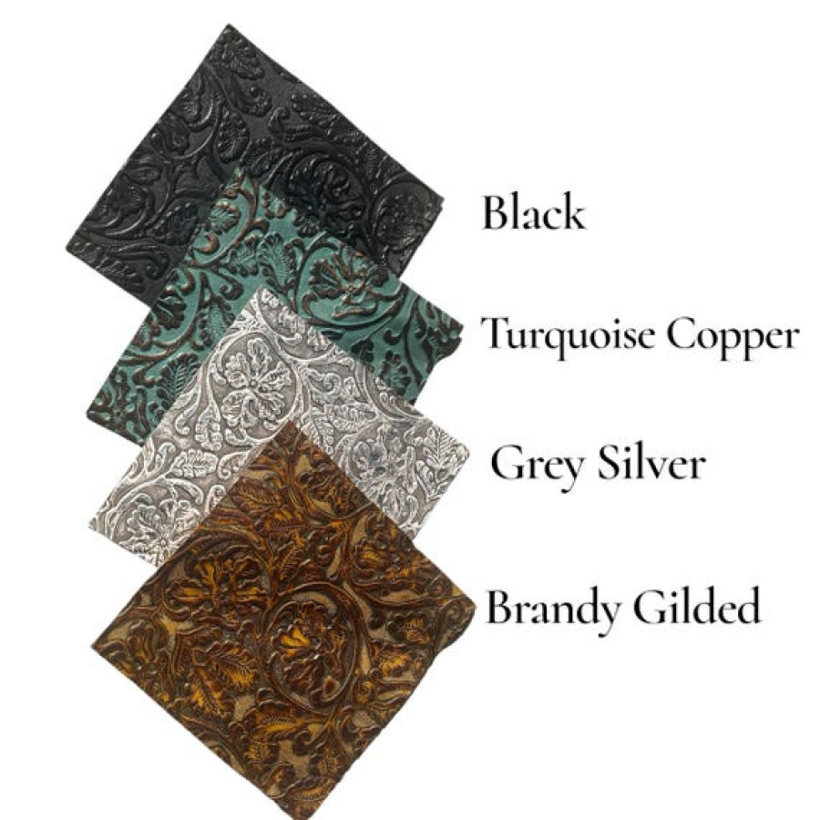 Genuine Cowboy Tool Embossed Leather | Metallic Leather | Various Sizes 1