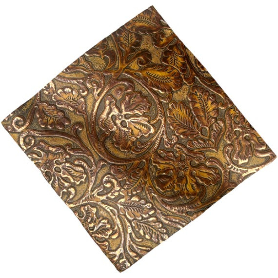 Genuine Cowboy Tool Embossed Leather | Metallic Leather | Various Sizes 6