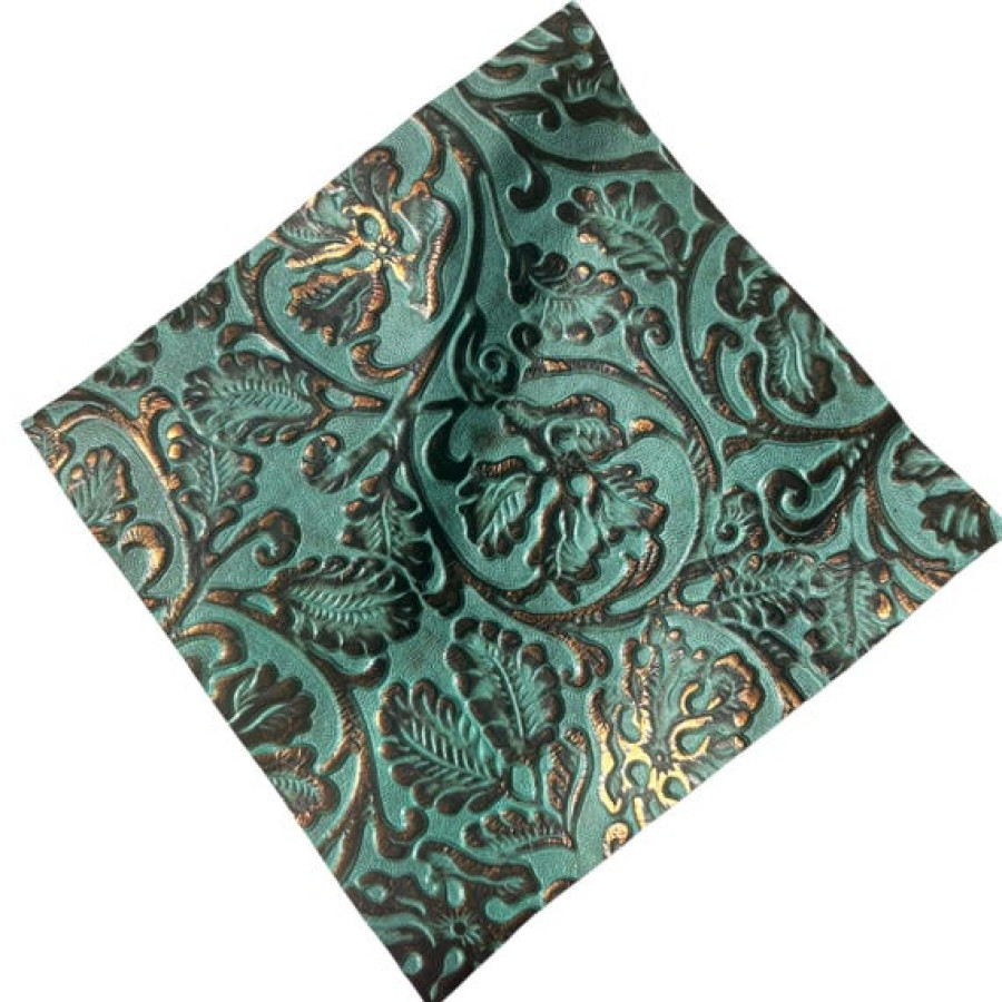 Genuine Cowboy Tool Embossed Leather | Metallic Leather | Various Sizes 7