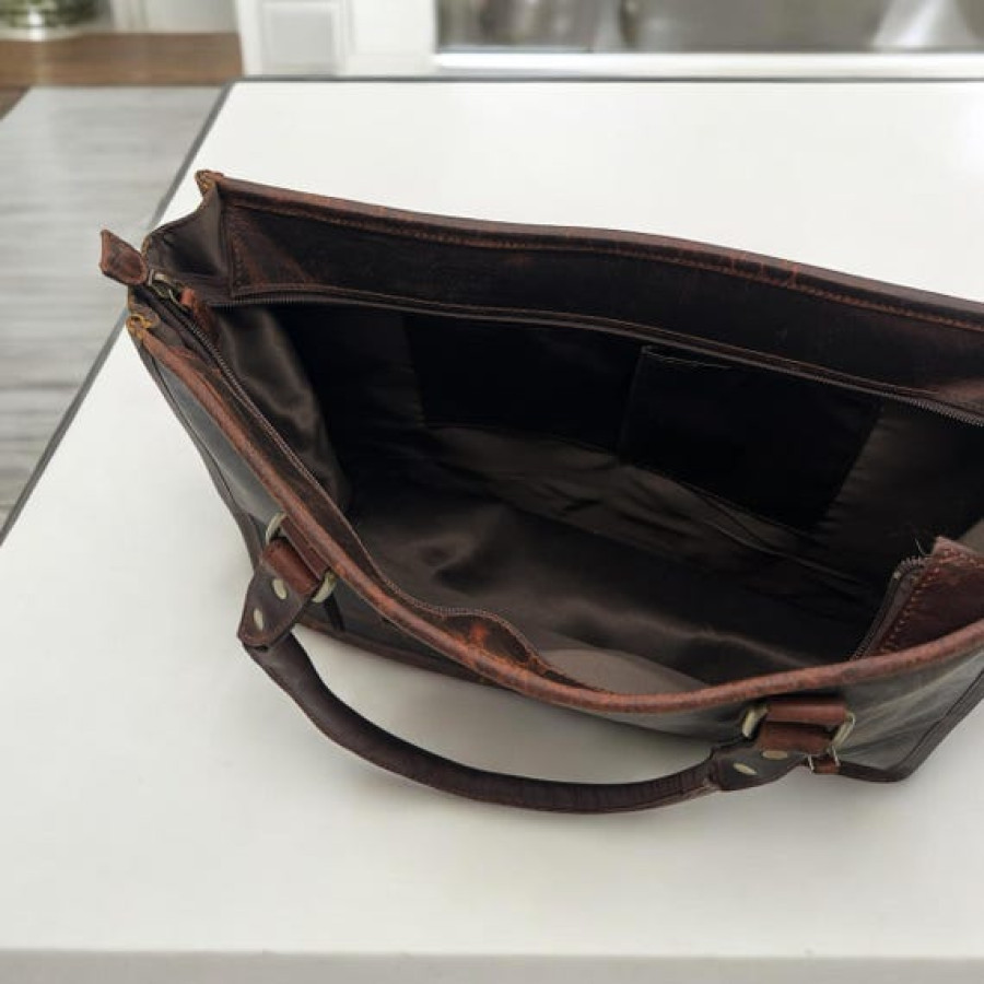 Tooled leather tote bag with Genuine Cowhide | Western design shoulder bag 4