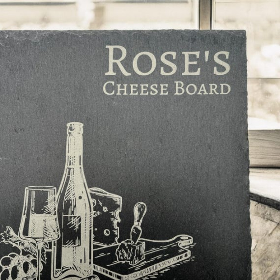 Personalised Slate Cheeseboard | Custom Cutting Board | Laser Engraved Platter | Custom Serving Tray 7