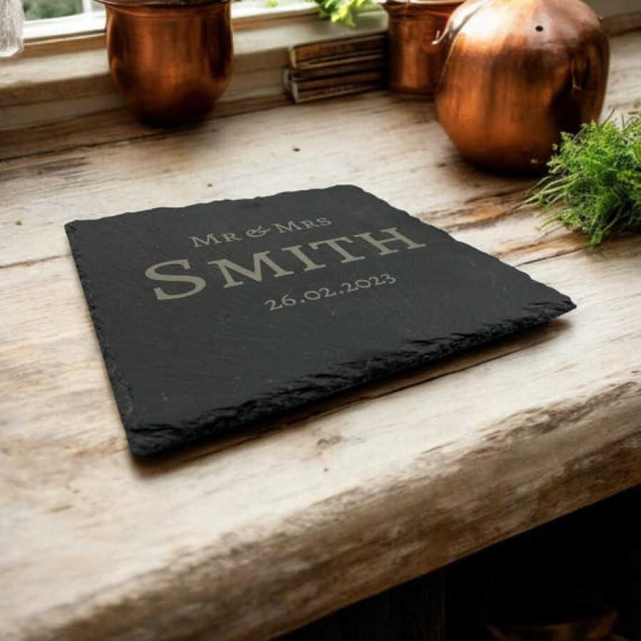 Personalised Slate Cheeseboard | Custom Cutting Board | Laser Engraved Platter | Custom Serving Tray 8