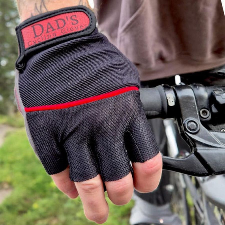 Personalised Fingerless Cycling Gloves / Biker Gloves - Add your text or logo! (B) 0