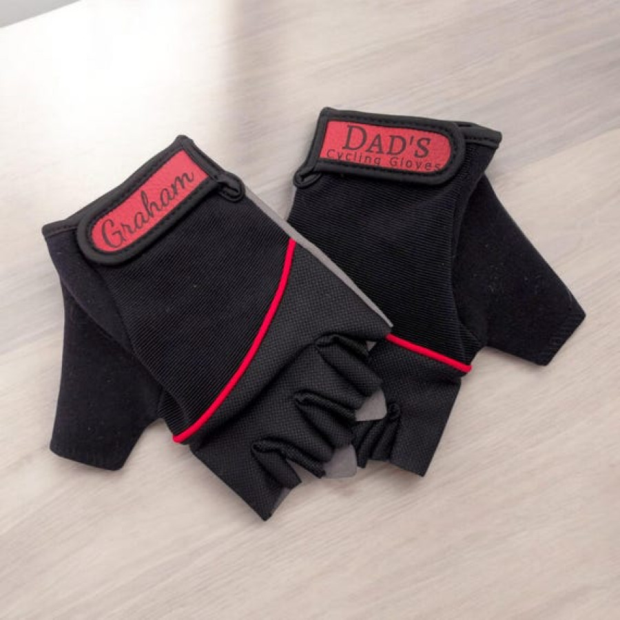 Personalised Fingerless Cycling Gloves / Biker Gloves - Add your text or logo! (B) 7