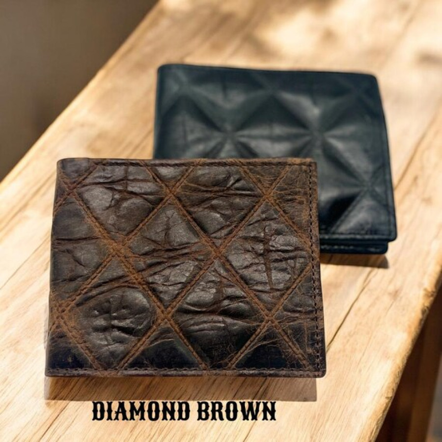Croc Genuine Leather Vintage Bi-fold Wallet - Available in various styles 4