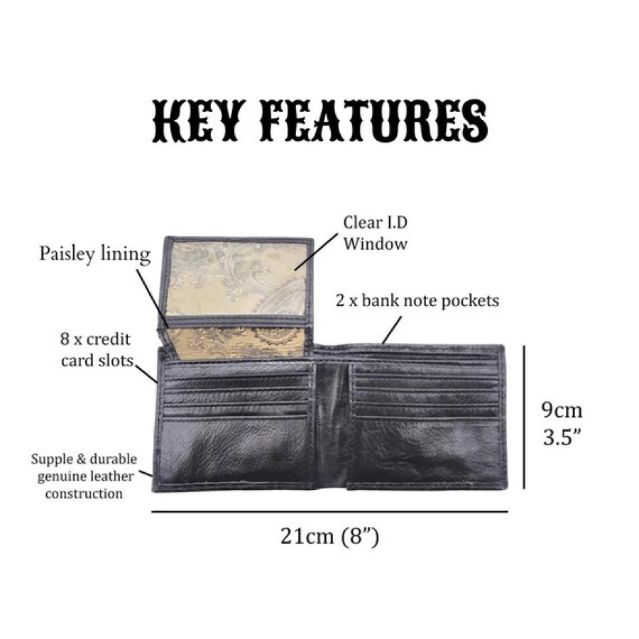 Cowboy Tool Genuine Leather Vintage Bi-fold Wallet - Available in various styles 4