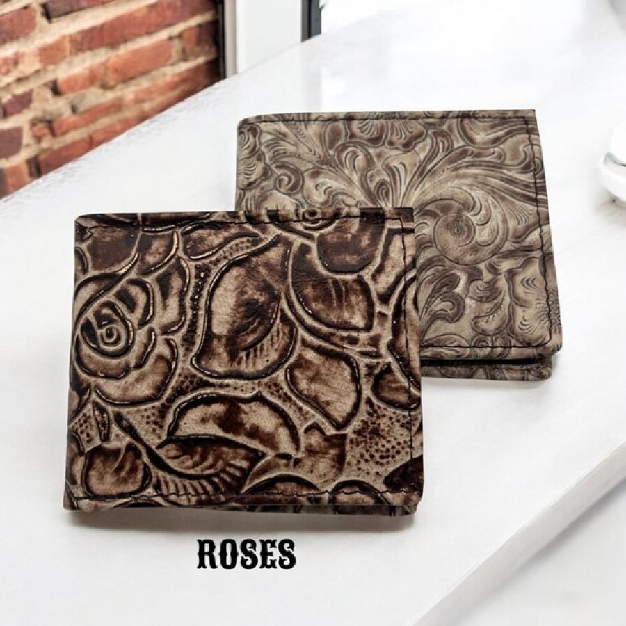 Genuine Leather Embossed Vintage Western Bi-fold wallets - Available in 4 stunning designs 3