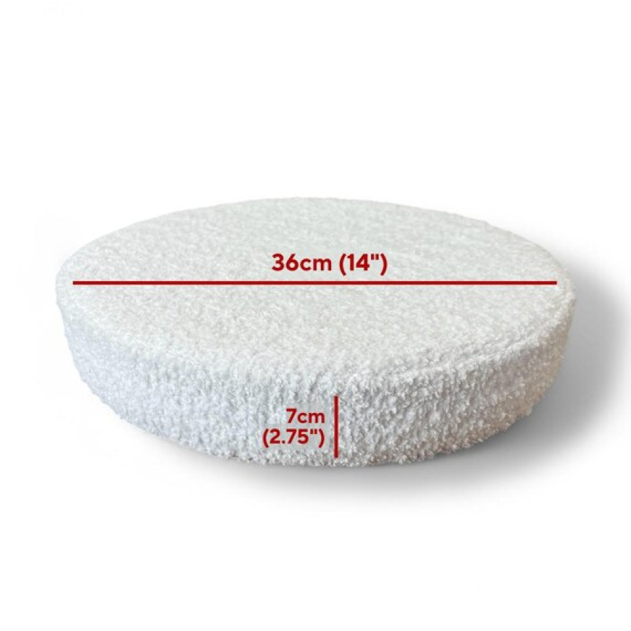 Handmade Boulce Fabric / Teddy Fabric Round Bar Stool seats / Counter Stool Replacement Seat Tops - 2 colours Available 1