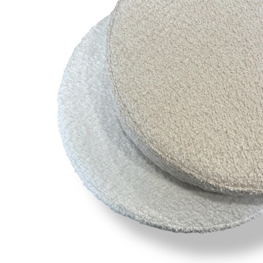Handmade Boulce Fabric / Teddy Fabric Round Bar Stool seats / Counter Stool Replacement Seat Tops - 2 colours Available 6