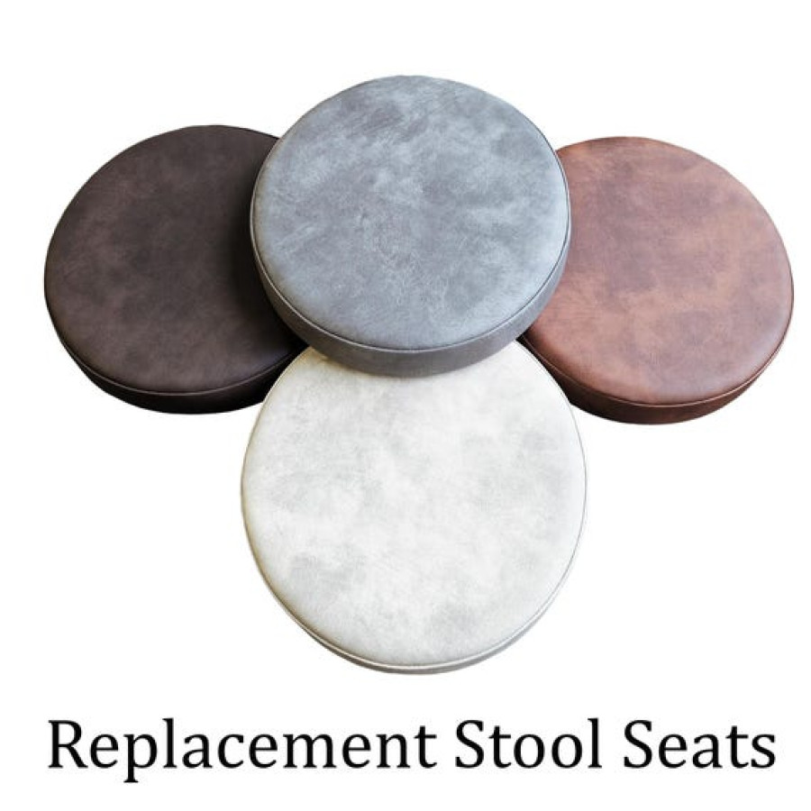 Round Bar Stool Seat - Handmade Premium Quality Faux Leather / Counter Stool Replacement Seat Tops - Various colours Available 1