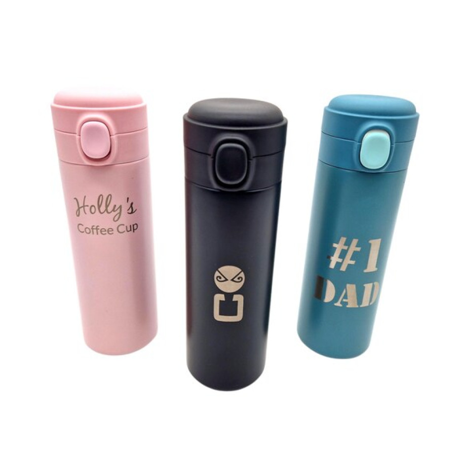 Custom Engraved Travel Mug / Coffee Cup - Add your custom text or logo! 1