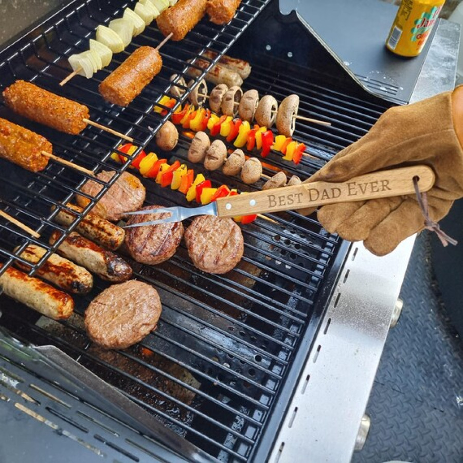 Personalised Laser Engraved Grill Tools Gift Set for BBQ Including Spatula and Tongues 6