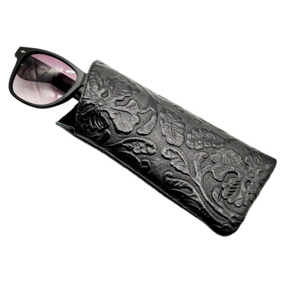 Tooled Leather Sunglasses Sleeve made using genuine leather 0