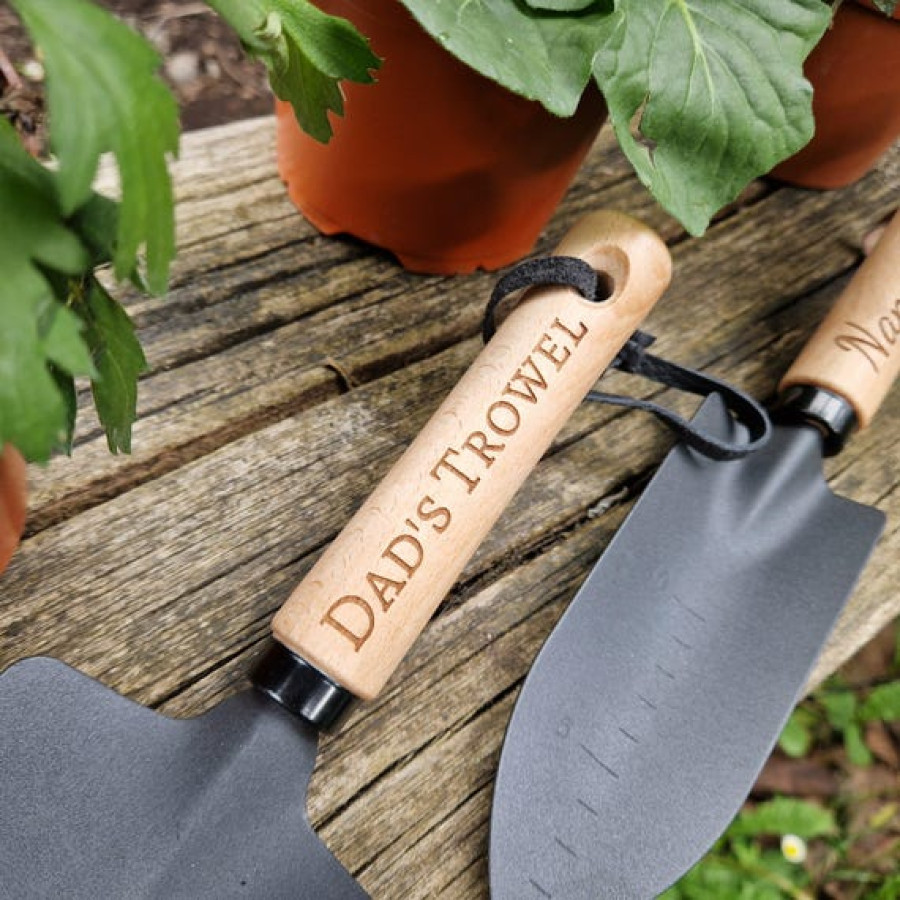 Customisable garden trowel gift - Laser engraved with your text or logo 2