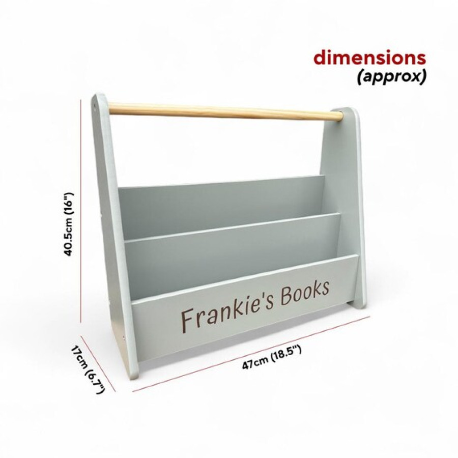 Personalised Kids Bookcase | Custom Engraved Children's book storage 1