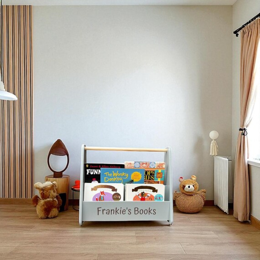 Personalised Kids Bookcase | Custom Engraved Children's book storage 2