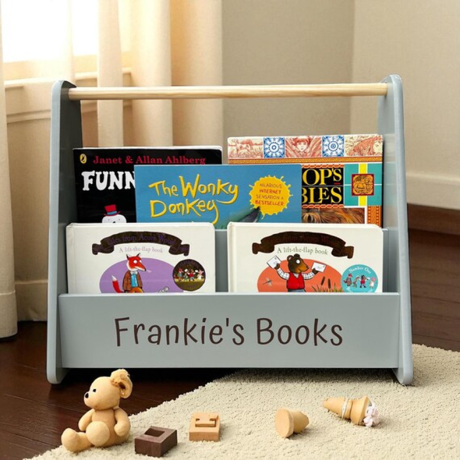 Personalised Kids Bookcase | Custom Engraved Children's book storage 7