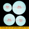 Upholstery Grade Precut circular foam  |  medium-soft  | Round Foam | 55mm (2.2")  thick | Available in various sizes! | Bar stool seat