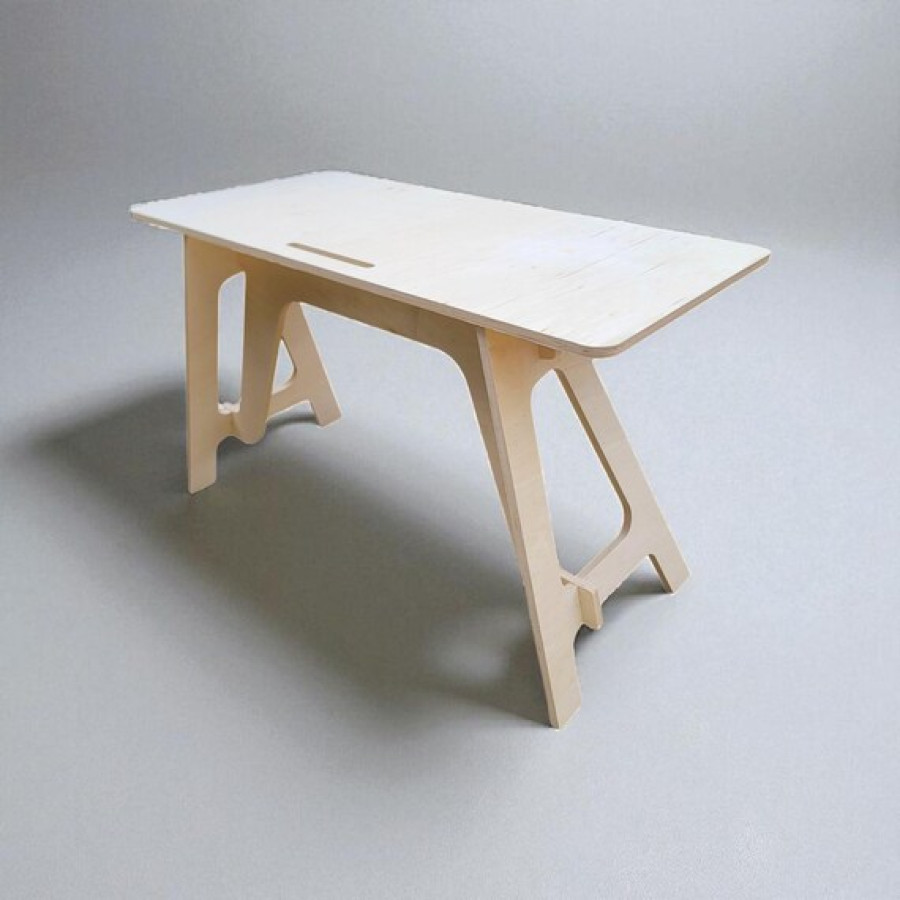 Scandinavian Style Office Computer Desk | Made Using CNC Cut Birch Plywood 4