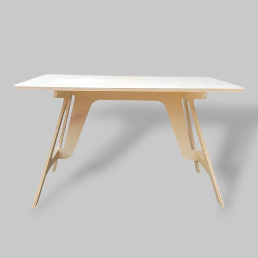 Scandinavian Style Office Computer Desk | Made Using CNC Cut Birch Plywood 8