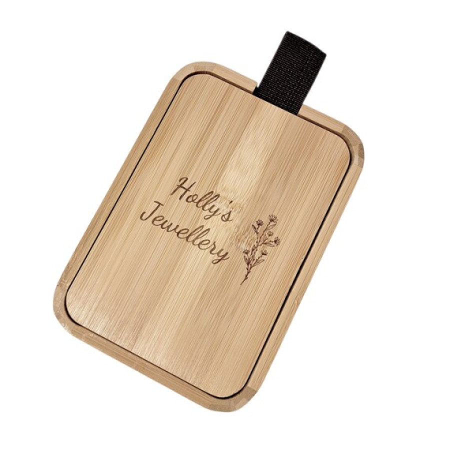 Bamboo Jewellery Box | Catch All Tray Organiser | Personalised Engraved Jewelry Box 3