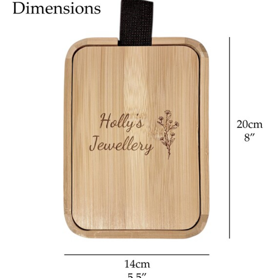 Bamboo Jewellery Box | Catch All Tray Organiser | Personalised Engraved Jewelry Box 6