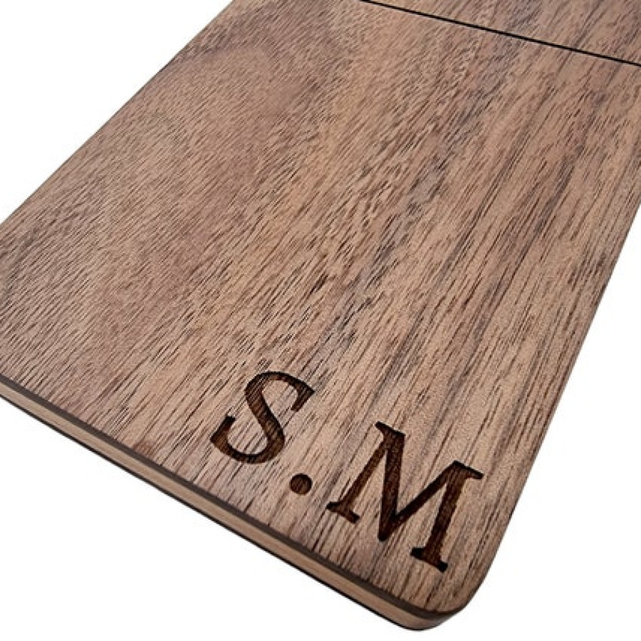 Laser Engraved / Custom made hardwood business card holder - Laser engraved with a text and font of your choice! - The perfect gift ! 8
