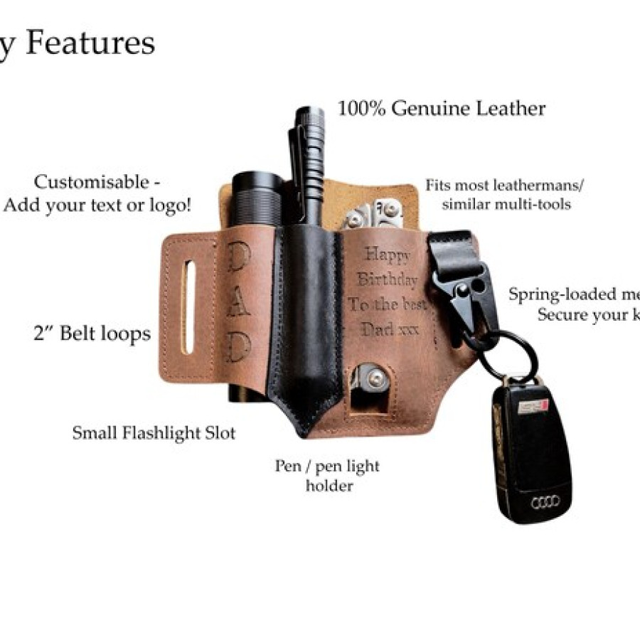 Genuine Leather Multi-tool Pouch | To fit Leatherman and flashlight 2