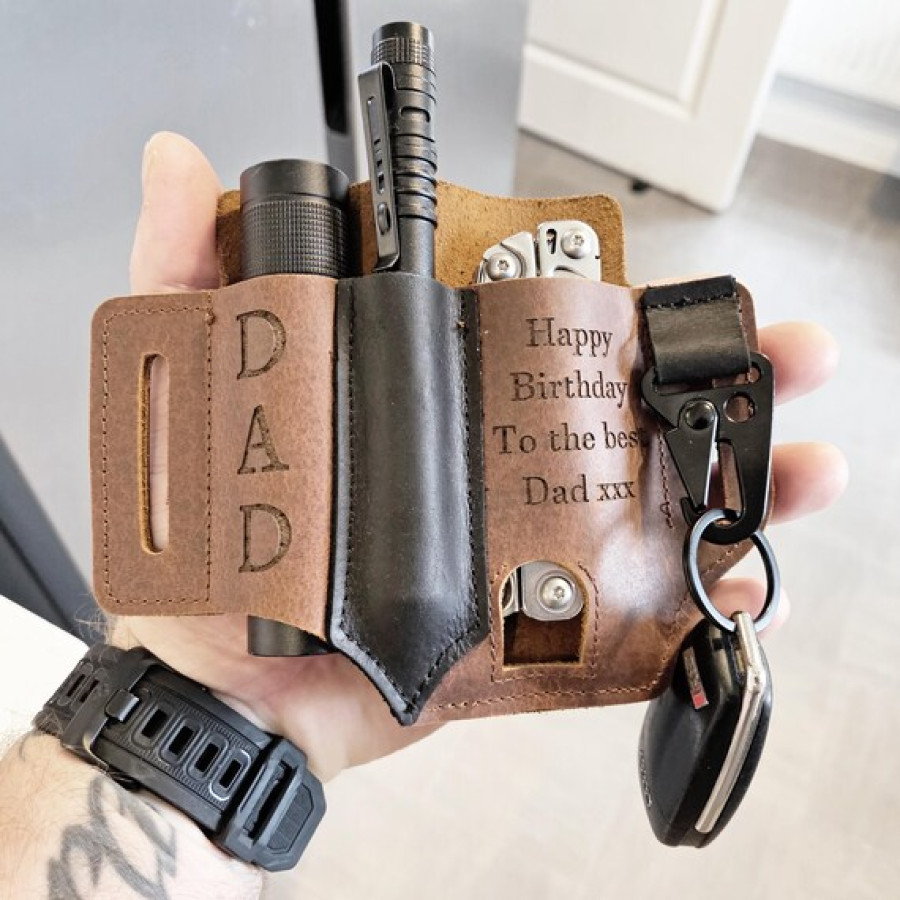 Genuine Leather Multi-tool Pouch | To fit Leatherman and flashlight 3