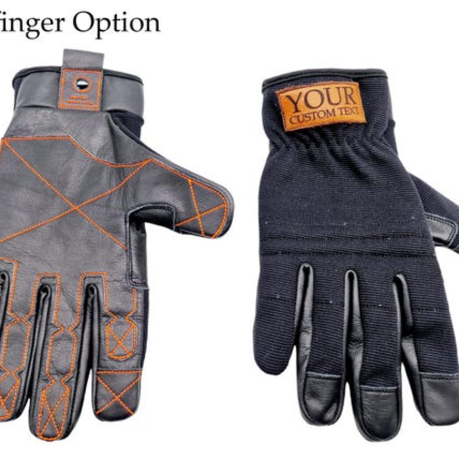 Customisable genuine leather work gloves | For Carpentry etc | Framer or Full finger Style 3