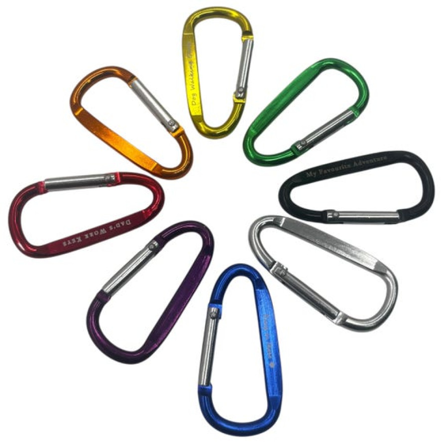 Engraved Carabiner Clips | Personalized Key Rings | Custom Keychain | Outdoor Gift 5