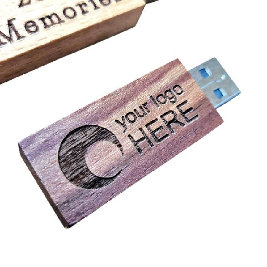 Wooden Custom Engraved USB Flash Drive 128GB | Personalized USB | Custom Memory Stick | 6
