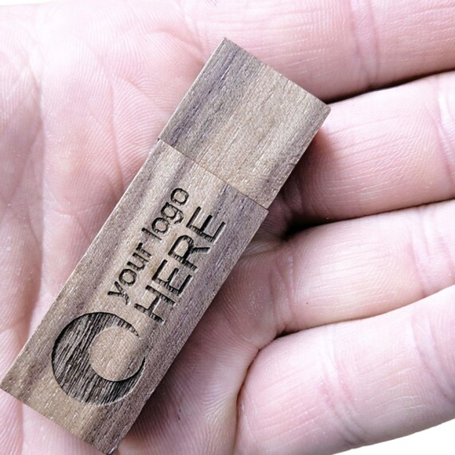 Wooden Custom Engraved USB Flash Drive 128GB | Personalized USB | Custom Memory Stick | 7