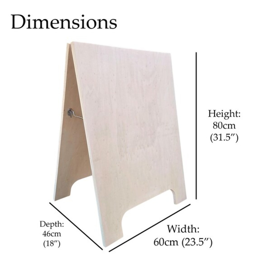 CNC cut plywood A-Frame Shop Street Sign | For Cafe Restaurant Bar | Sandwich Board 4