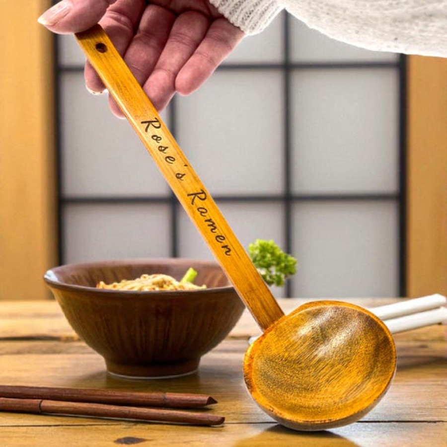Customisable bamboo Ramen spoon | Japanese soup spoon ladle 1