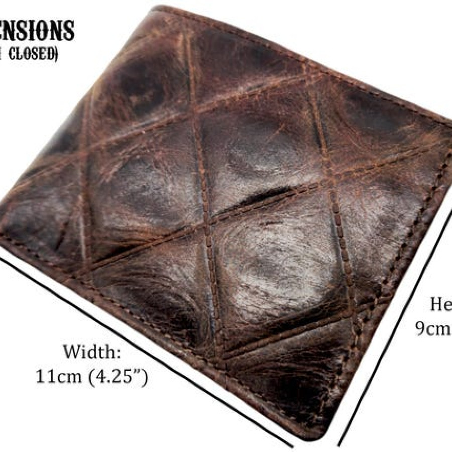 Luxury diamond-stitched leather Wallet | Bi-fold desing | - Available in many styles 6