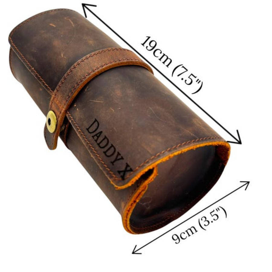Custom Leather Watch Case | Personalized Wristwatch Roll | Travel Organizer | Leather Watch Storage | 2