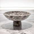 Stunning Large Marble Pedestal bowl | 10" Diameter | In Beige or Grey
