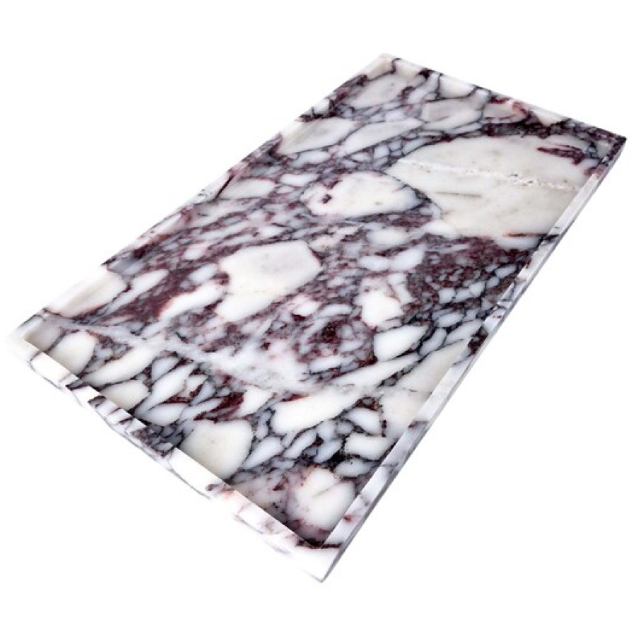 Jumbo Sized Calacatta Viola Marble Decorative Rectangular Tray | Natural Marble 3